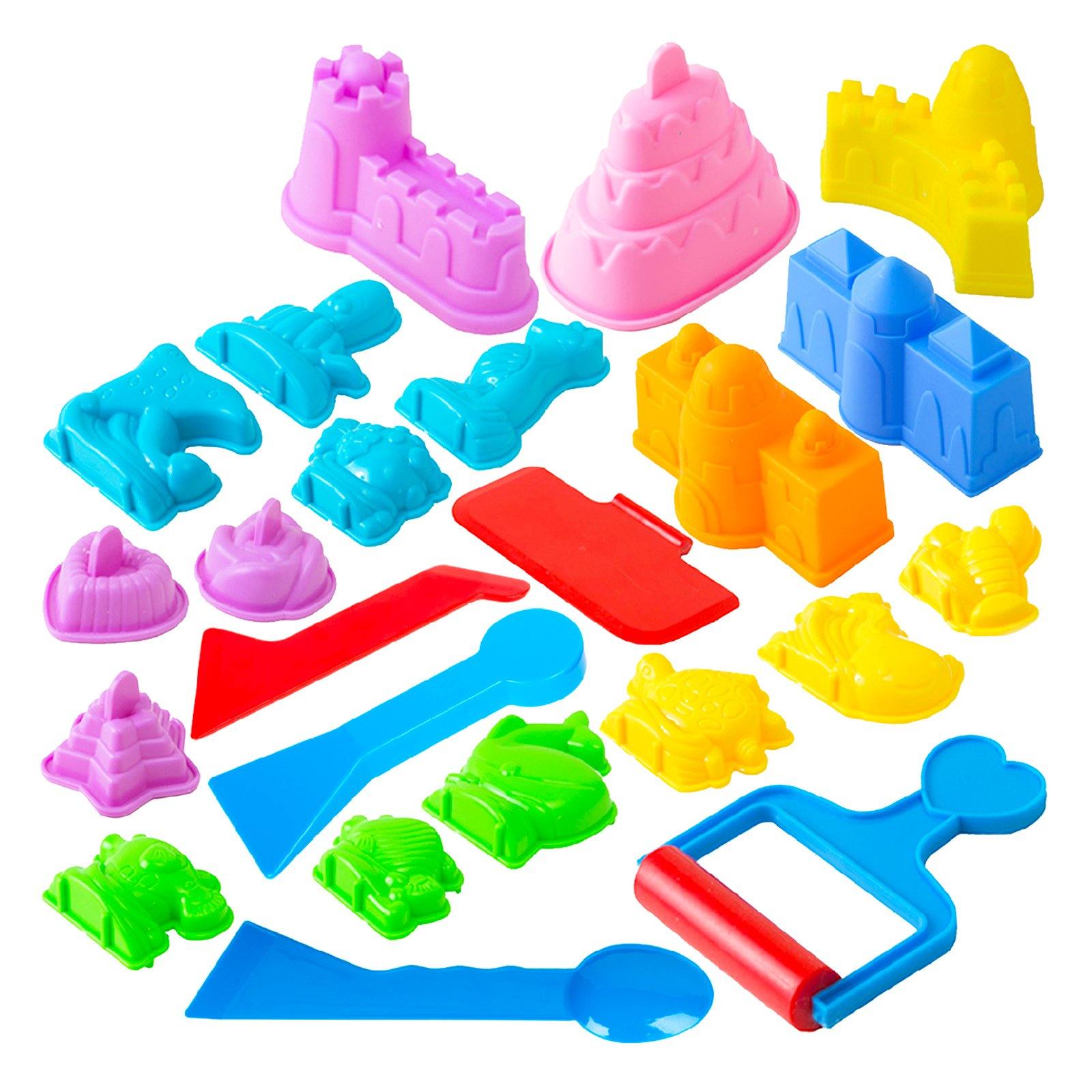 USA Toyz Sand Castle Beach Toys (23pc), Multicolor