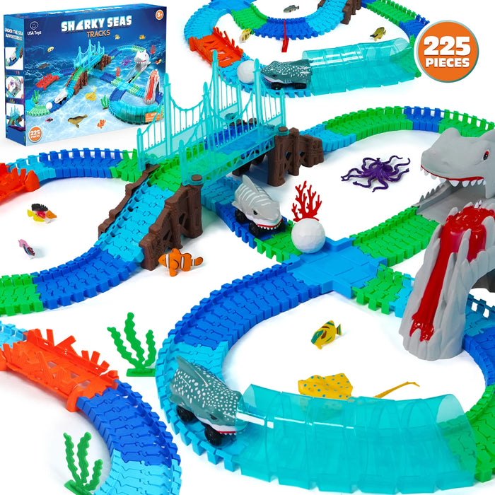 USA Toyz Sharky Seas Tracks Playset - 225 Pieces