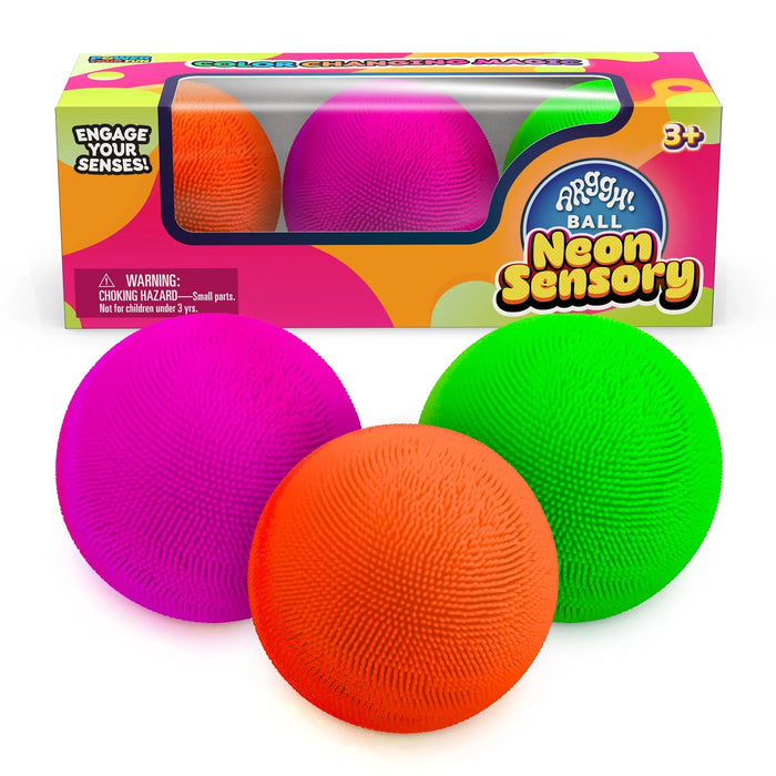 Power Your Fun 3-Pack Neon Sensory Squish Stress Relief Balls