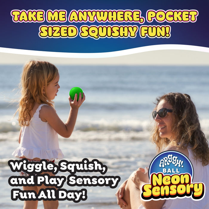 Power Your Fun 3-Pack Neon Sensory Squish Stress Relief Balls