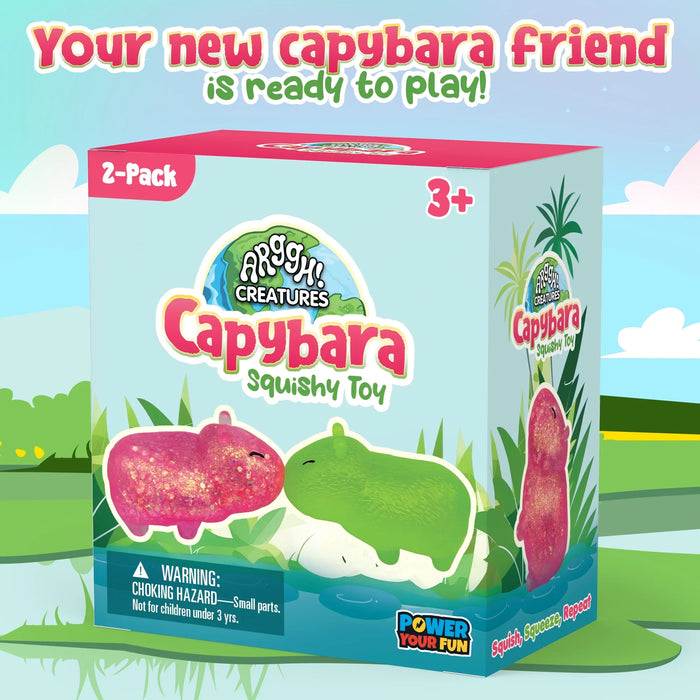 Power Your Fun 2-Pack Capybara Squeeze Balls