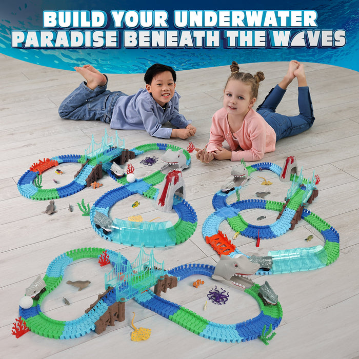 USA Toyz Sharky Seas Tracks Playset - 225 Pieces