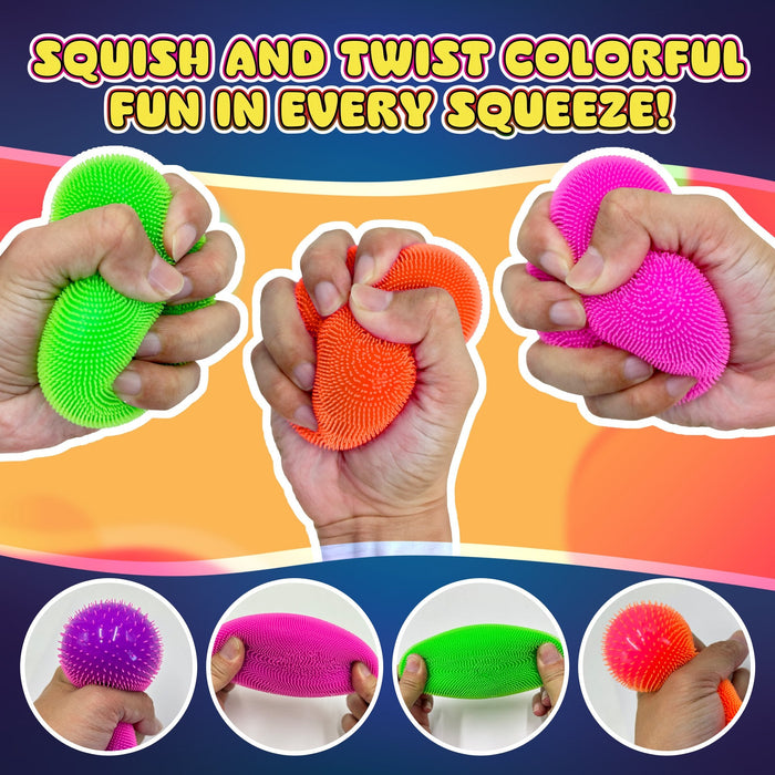 Power Your Fun 3-Pack Neon Sensory Squish Stress Relief Balls