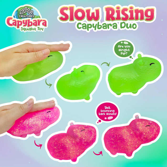 Power Your Fun 2-Pack Capybara Squeeze Balls