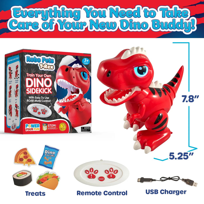 USA Toyz Robot Pets T-Rex Dinosaur Toy - Red