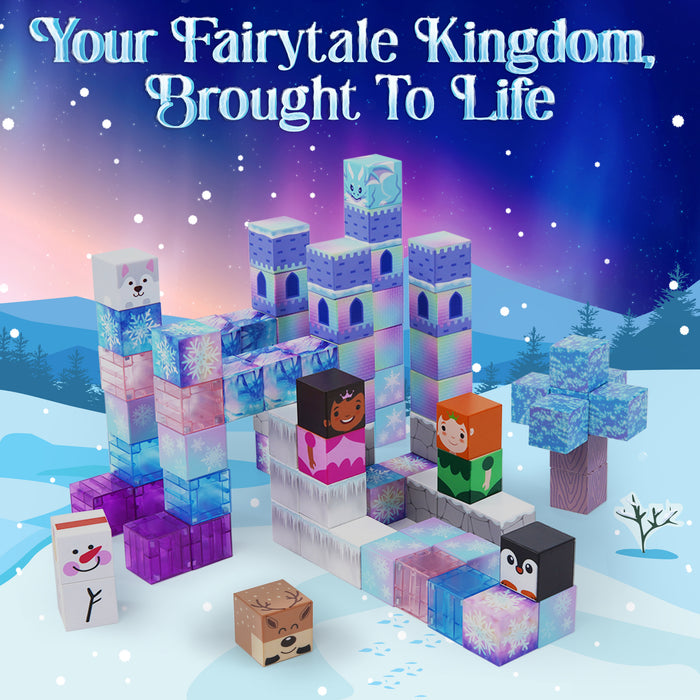 USA Toyz Blocchi Frosted Fairytale Magnetic Building Blocks Set Of 84pc