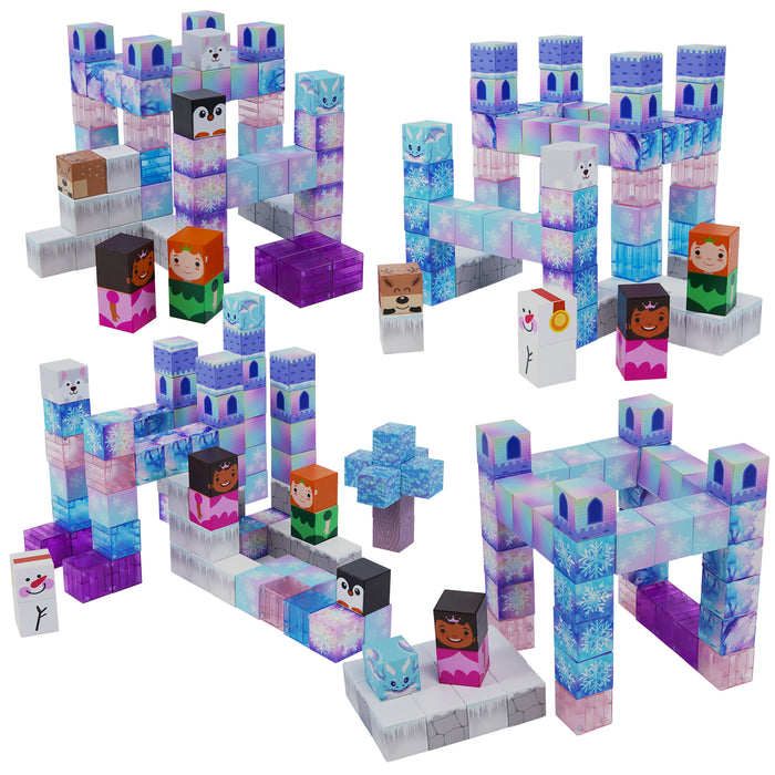 USA Toyz Blocchi Frosted Fairytale Magnetic Building Blocks Set Of 84pc