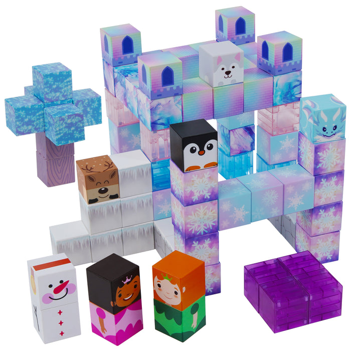 USA Toyz Blocchi Frosted Fairytale Magnetic Building Blocks Set Of 84pc