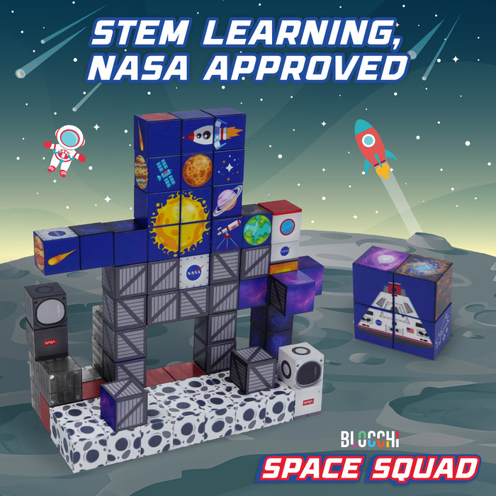 USA Toyz Blocchi Space Squad Magnetic Block Set 84 units