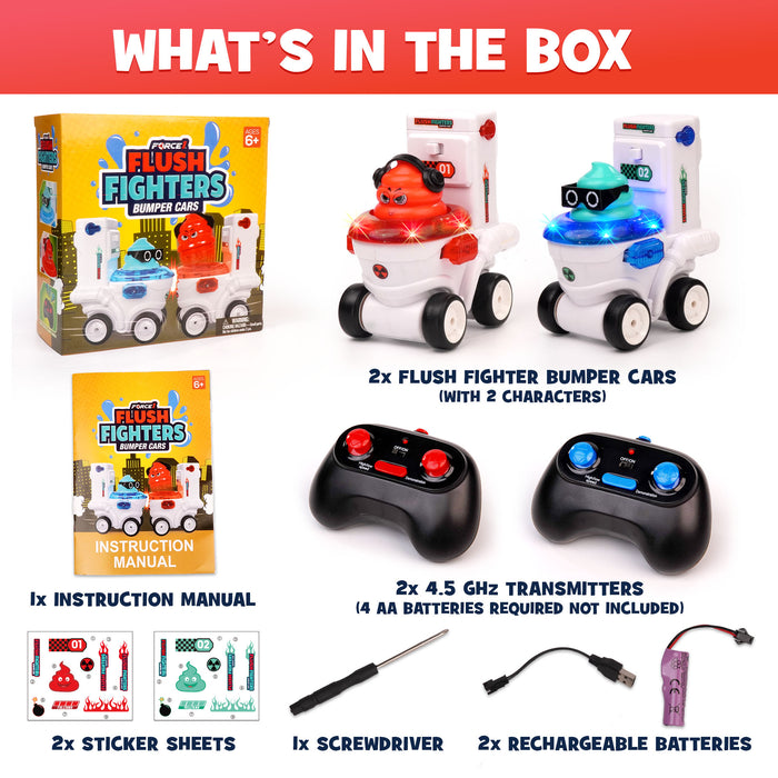 Force1 Flush Fighters Bumper Cars 2pk