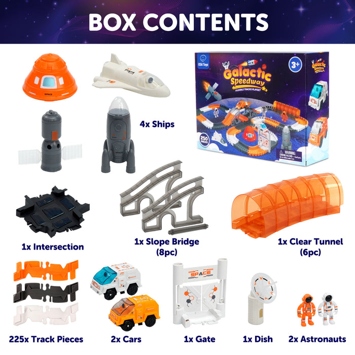 USA Toyz Galactic Race Tracks for Kids- 250pk