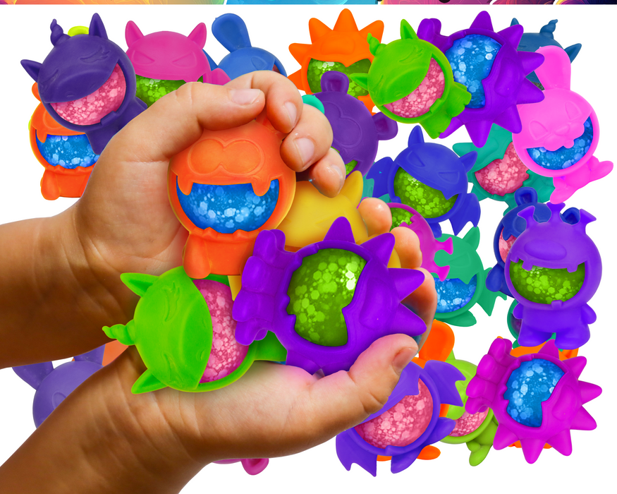 Power Your Fun Glitter Gobblers Blind Box Squishy Toys 6 Pack