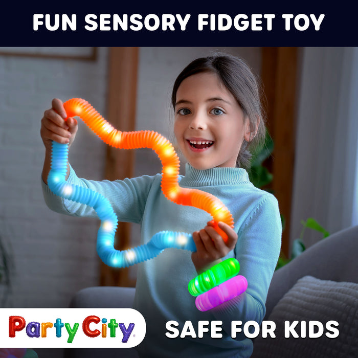 Party City LED Light Up Pop Tubes Bulk Party Favors - 6pk