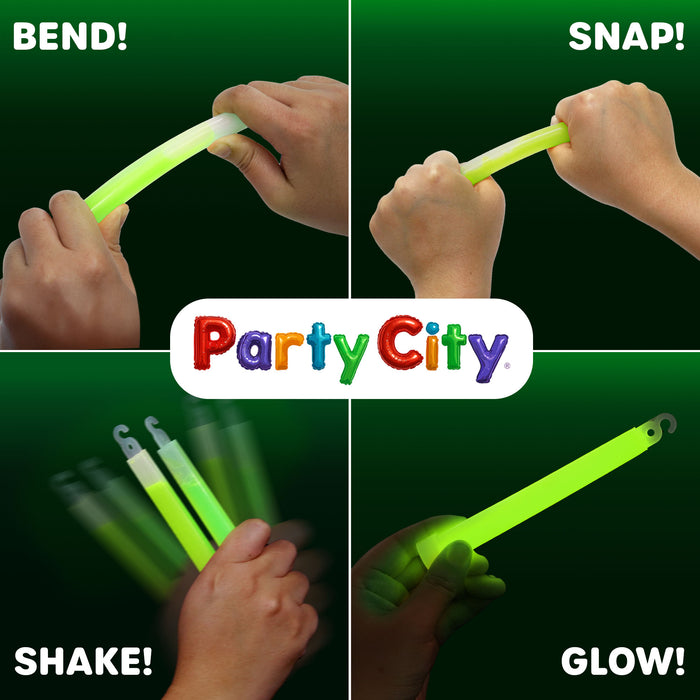 Party City 6" Glow Sticks Bulk Pack Green - 12pk