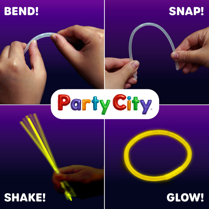 Party City 8" Bendable Glow Sticks Bulk Party Pack - 300pk