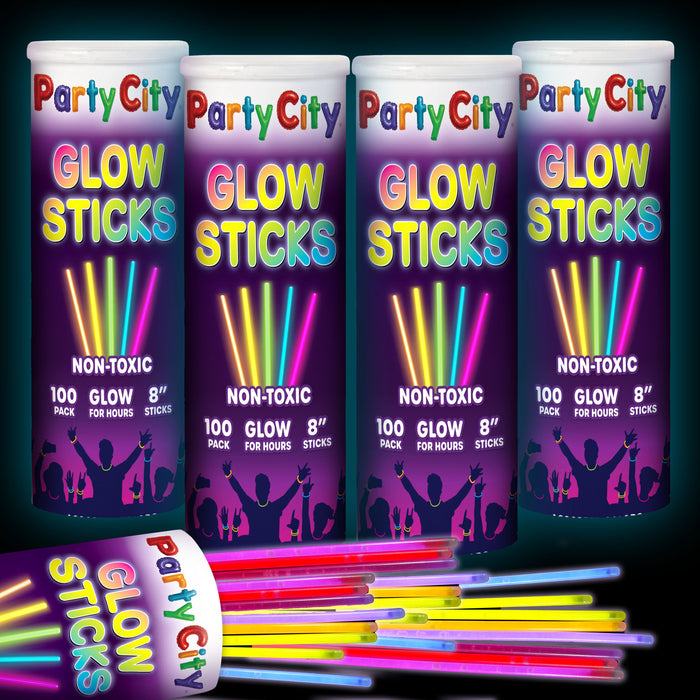 Party City 8" Bendable Glow Sticks Bulk Party Pack - 400pk