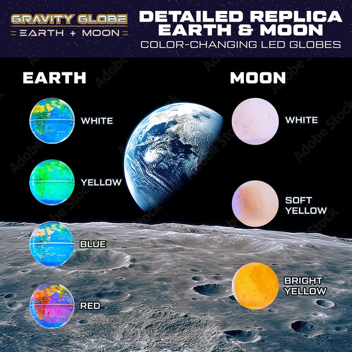 Gravity Globe Earth + Moon