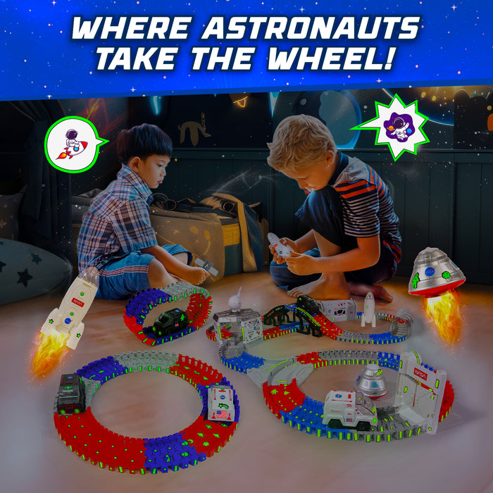 USA Toyz Lunar Loop NASA Space Tracks Playset 225 Pieces