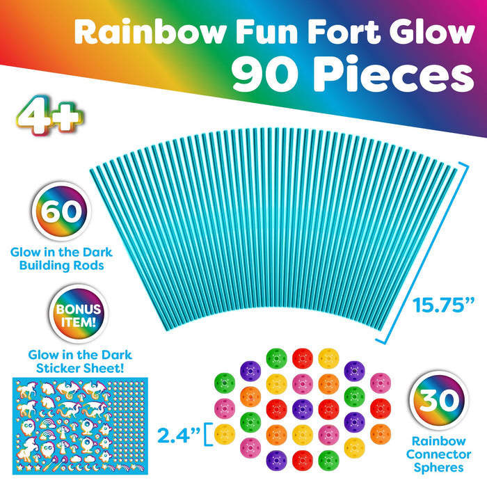 Power Your Fun Glow in the Dark Building Set - 90 Pieces