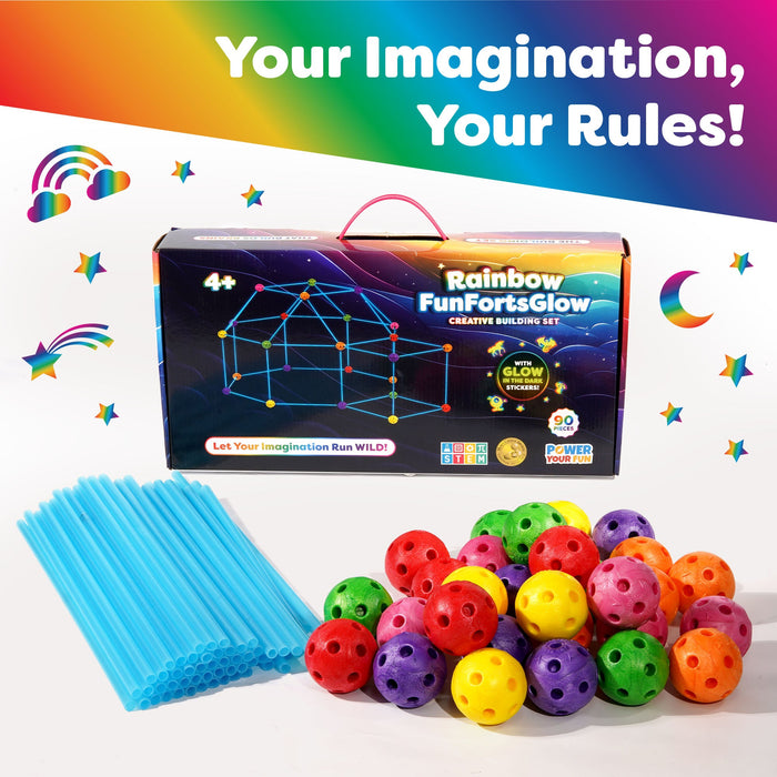 Power Your Fun Glow in the Dark Building Set - 90 Pieces