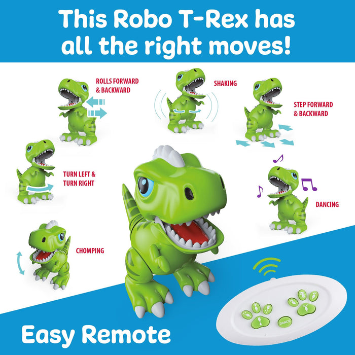 Power Your Fun Robo Pets T-Rex Remote Control Dinosaur Toy for Kids - poweryourfun