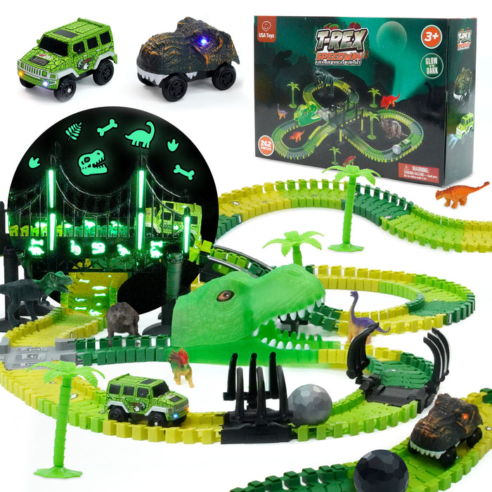 USA Toyz Dinosaur Race Tracks for Kids- 262pk