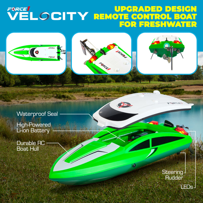 Small Velocity RC Boat (Green)