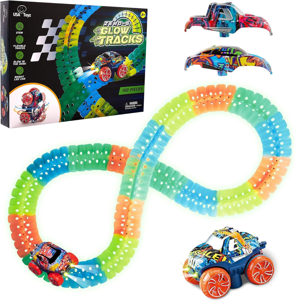 Zero-G Glow Tracks 150pcs — USA Toyz