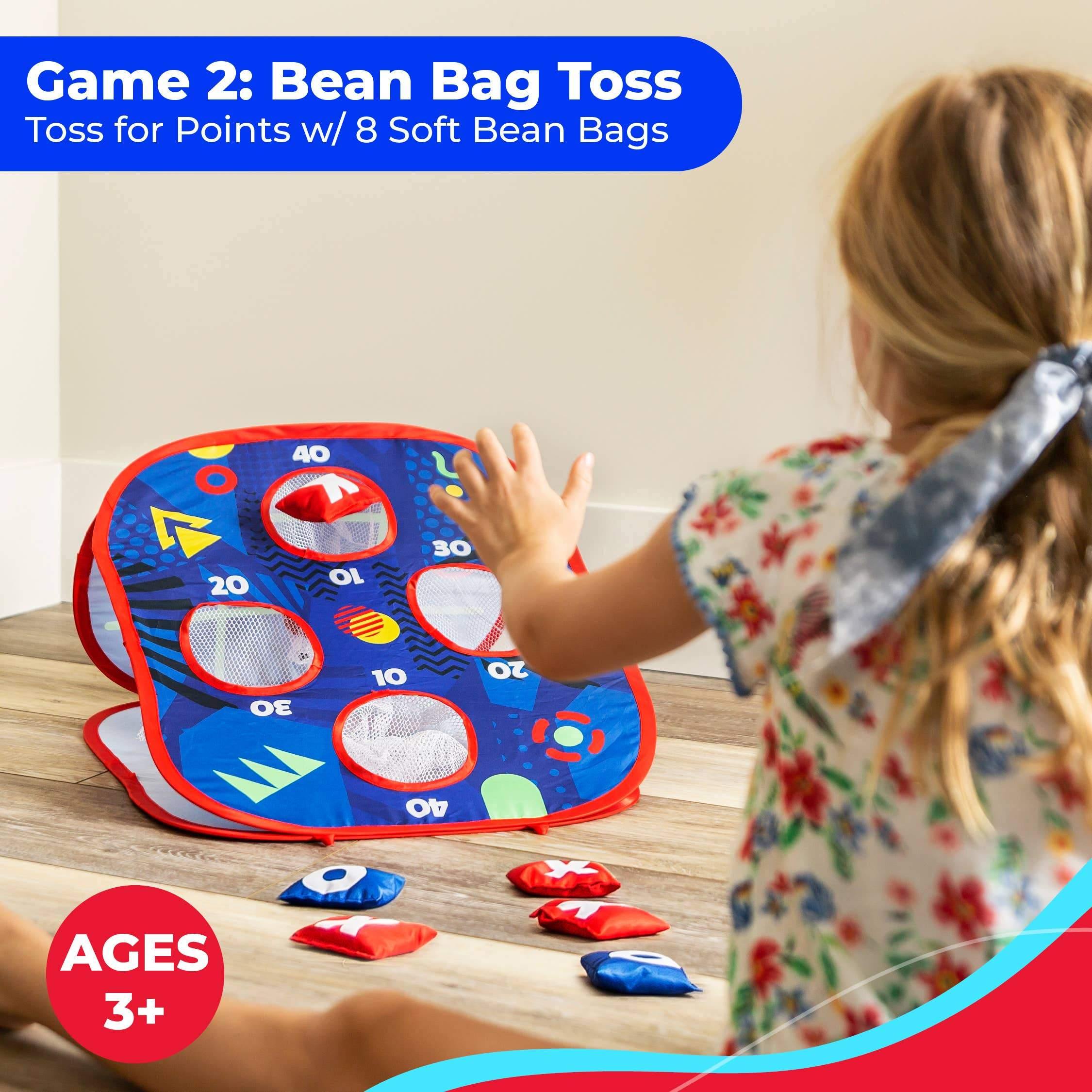USA Toyz Pop n Toss Bean Bag Toss Game Set - 3in1 Bean Bag Cornhole Set - USA Toyz