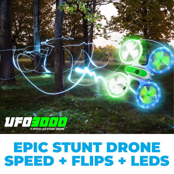 UFO 3000 LED Quadcopter Mini Drone - USA Toyz
