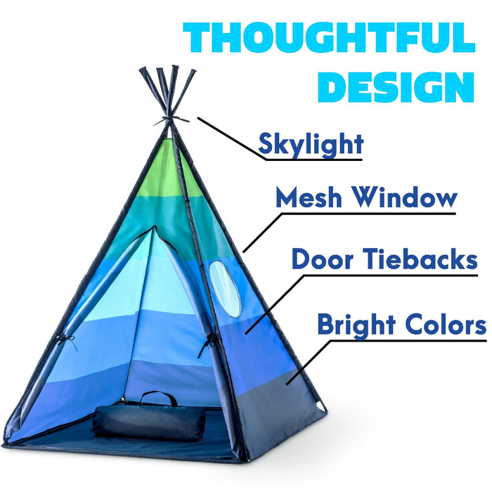 happy tent Teepee Tent (Blue) — USA Toyz