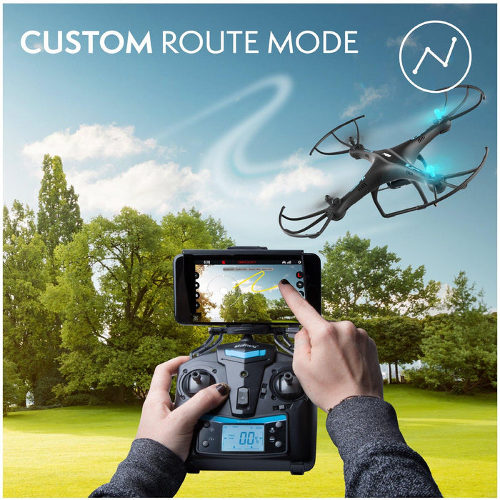 Drones con cámara para adultos y niños – U45WF azul Jay 720p VR HD cámara  Drone Quadcopter, RC WiFi FPV Drone con cámara de vídeo en directo y 3