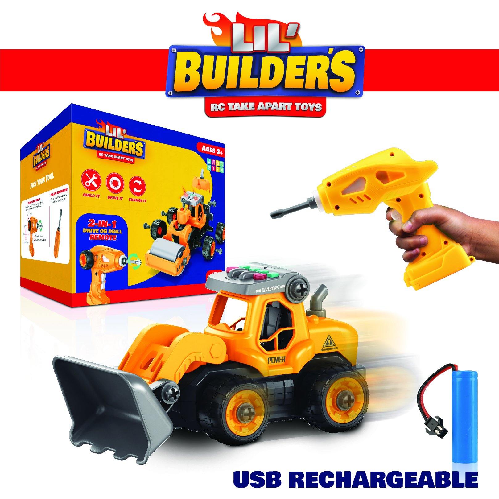 Lil' Builders 4-in-1 Construction Truck - USA Toyz