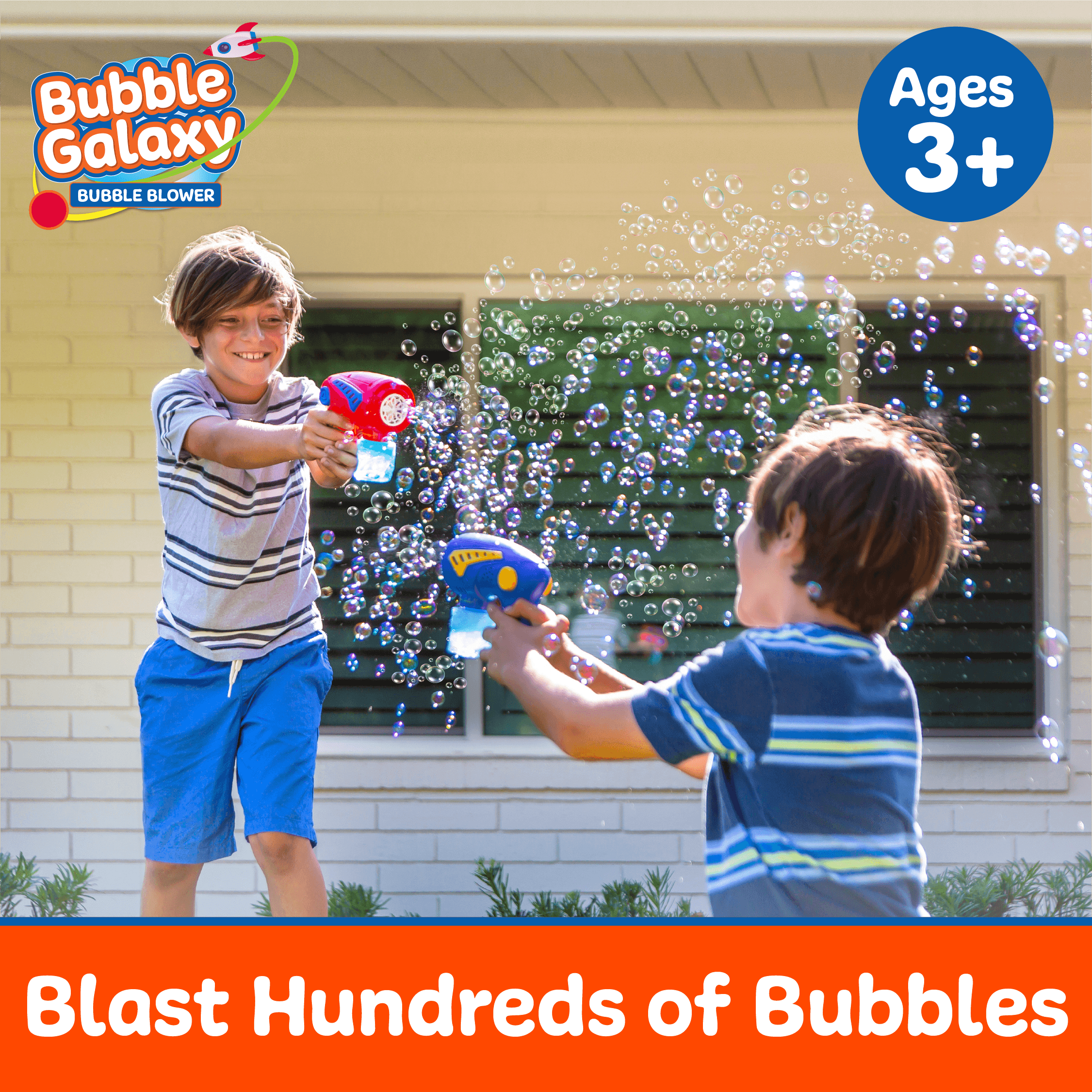 blast hundreds of bubbles