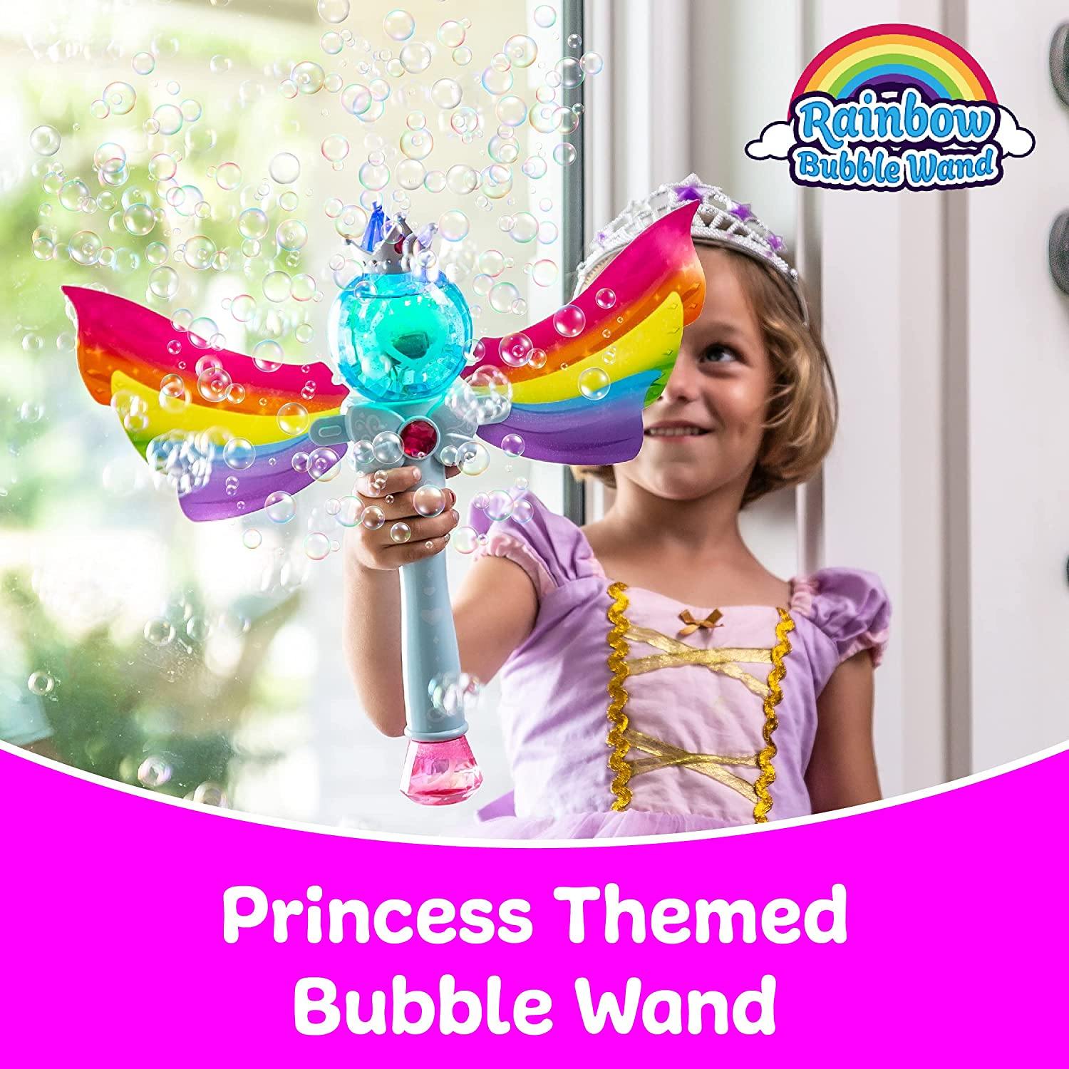 USA Toyz Bubble Wand for Kids with Nontoxic Bubble Solution (Rainbow) - USA Toyz