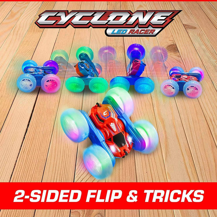  Power Your Fun Cyclone Mini RC Car for Kids - Double Sided Fast Remote  Control Mini Stunt Car with LEDs, All Terrain Rubber Tires for 360 Flips,  and Easy 2.4 GHZ